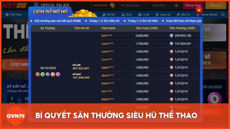 Bí quyết săn thưởng siêu hũ thể thao
