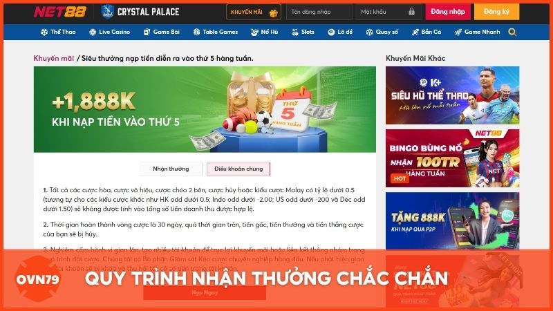 Quy trình nhận thưởng chắc chắn