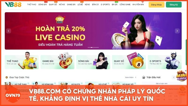 VB88.com với đầy đủ chứng nhận pháp lý quốc tế, khẳng định vị thế nhà cái uy tín VB88 hàng đầu tại thị trường Việt Nam.