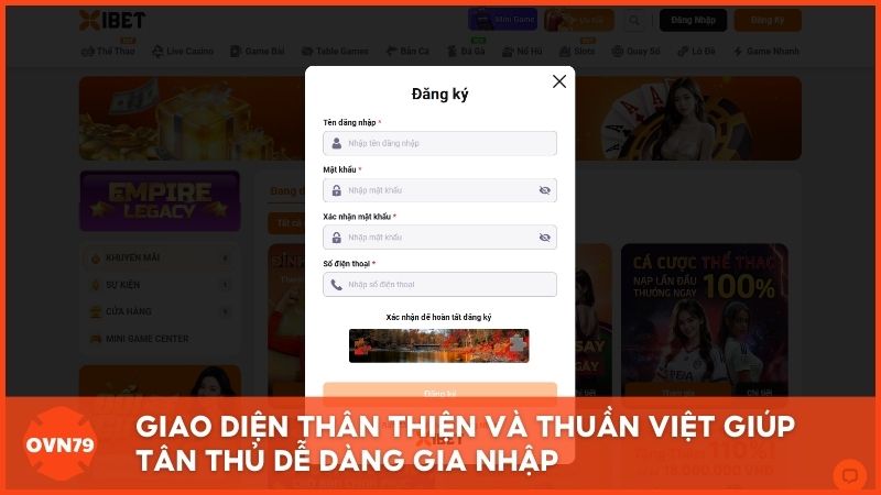 Quy trình đăng ký và nạp rút tại Xibet được tối ưu hóa tối đa, giúp người chơi mới dễ dàng thao tác an toàn chỉ trong chưa đầy 3 phút.