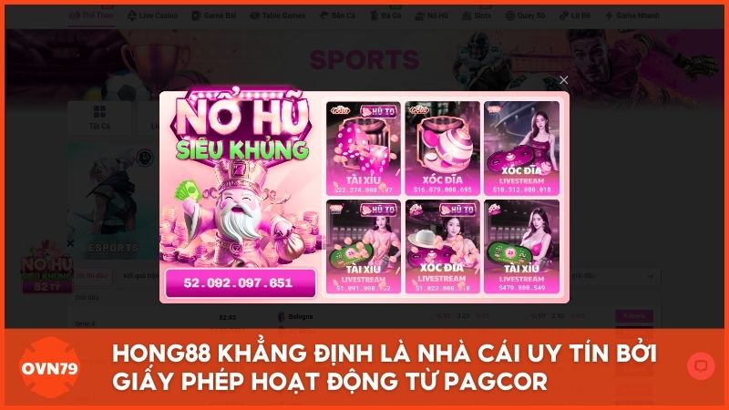 Giấy phép hoạt động từ PAGCOR và các tổ chức quốc tế khẳng định vị thế nhà cái uy tín của Hong88 trên thị trường cá cược toàn cầu